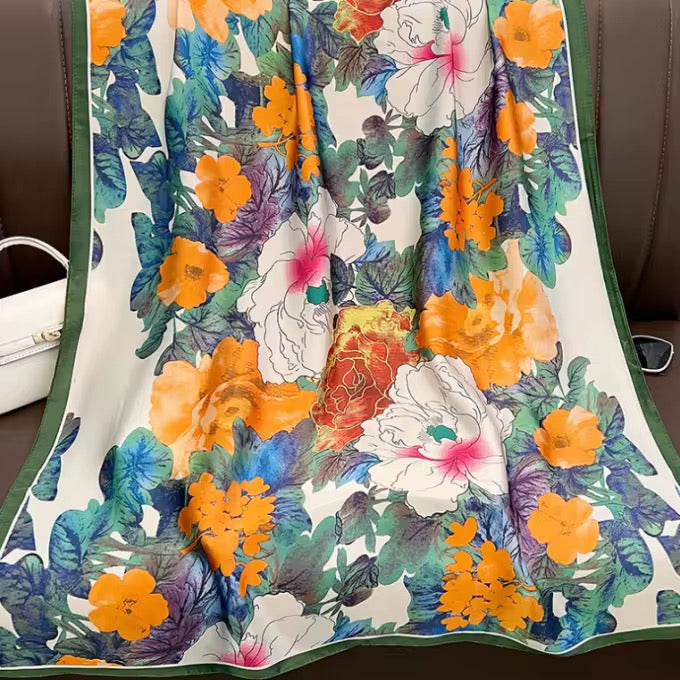 Citron Edge Silk Stole