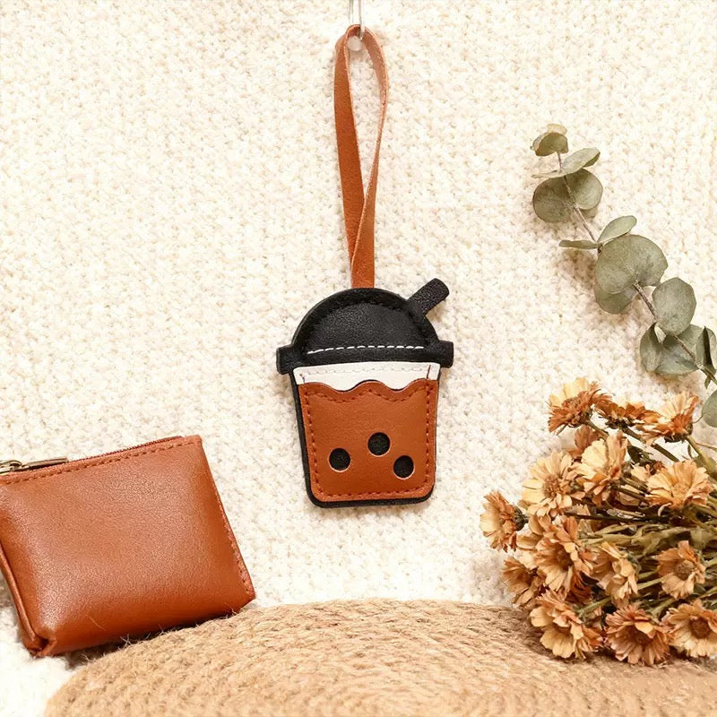 Boba Cup Leather Bag Charm