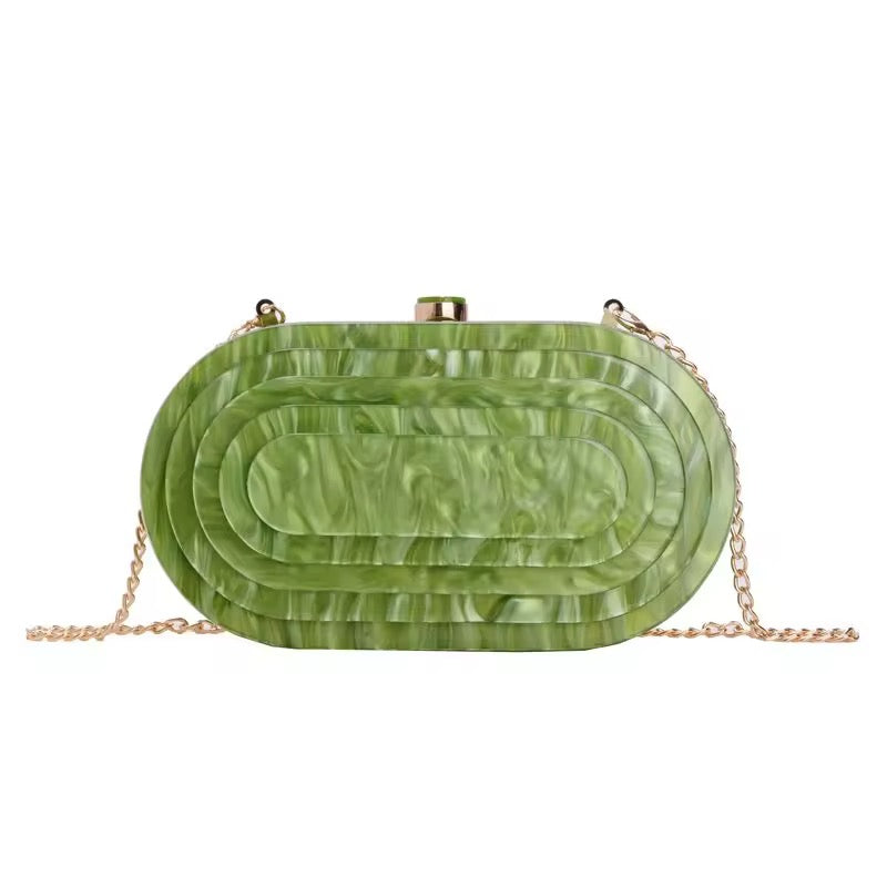 Zella Acrylic Evening Bag (Green)