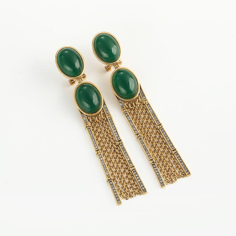 Jade River Antique Earrings