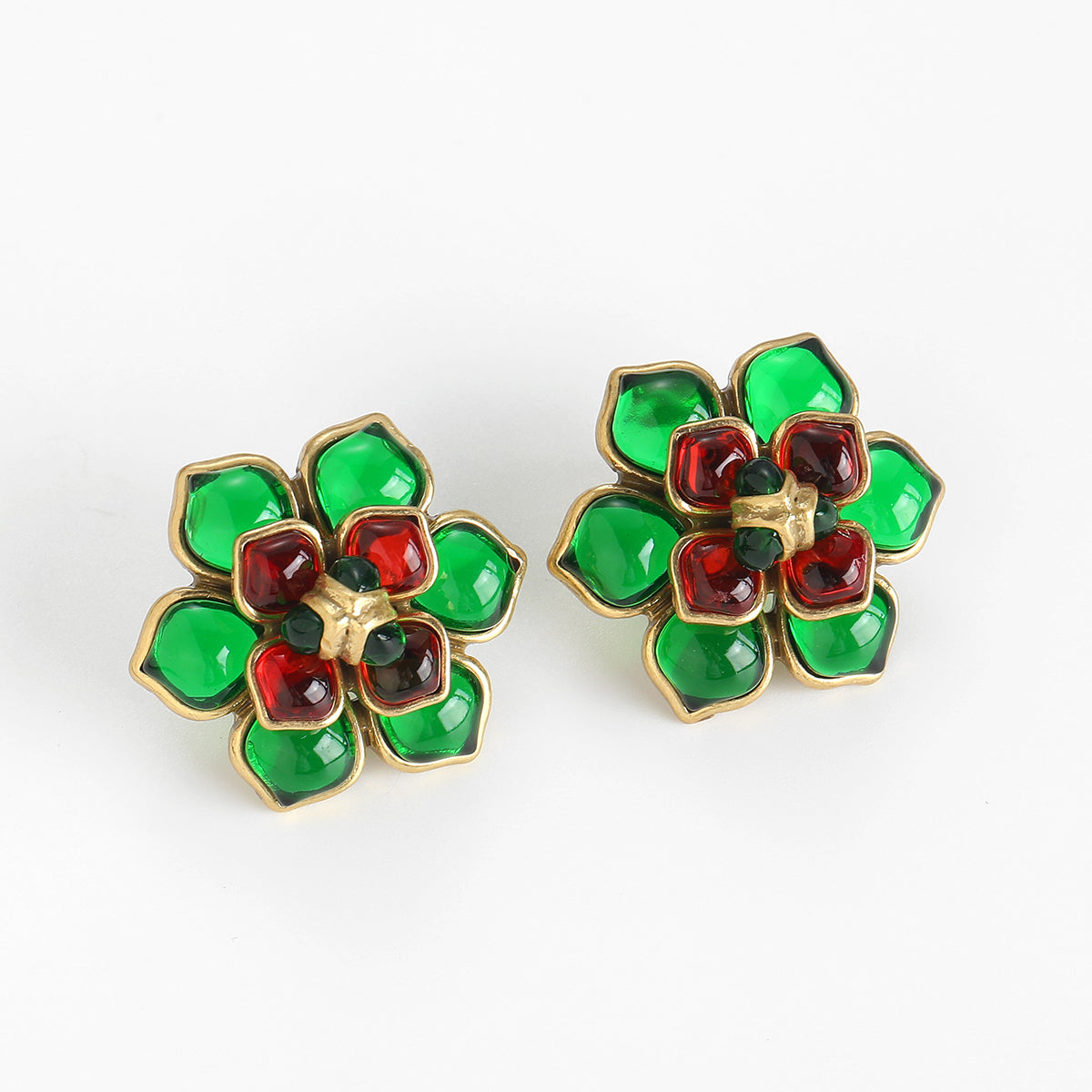 Camellia Antique Earrings (Green)