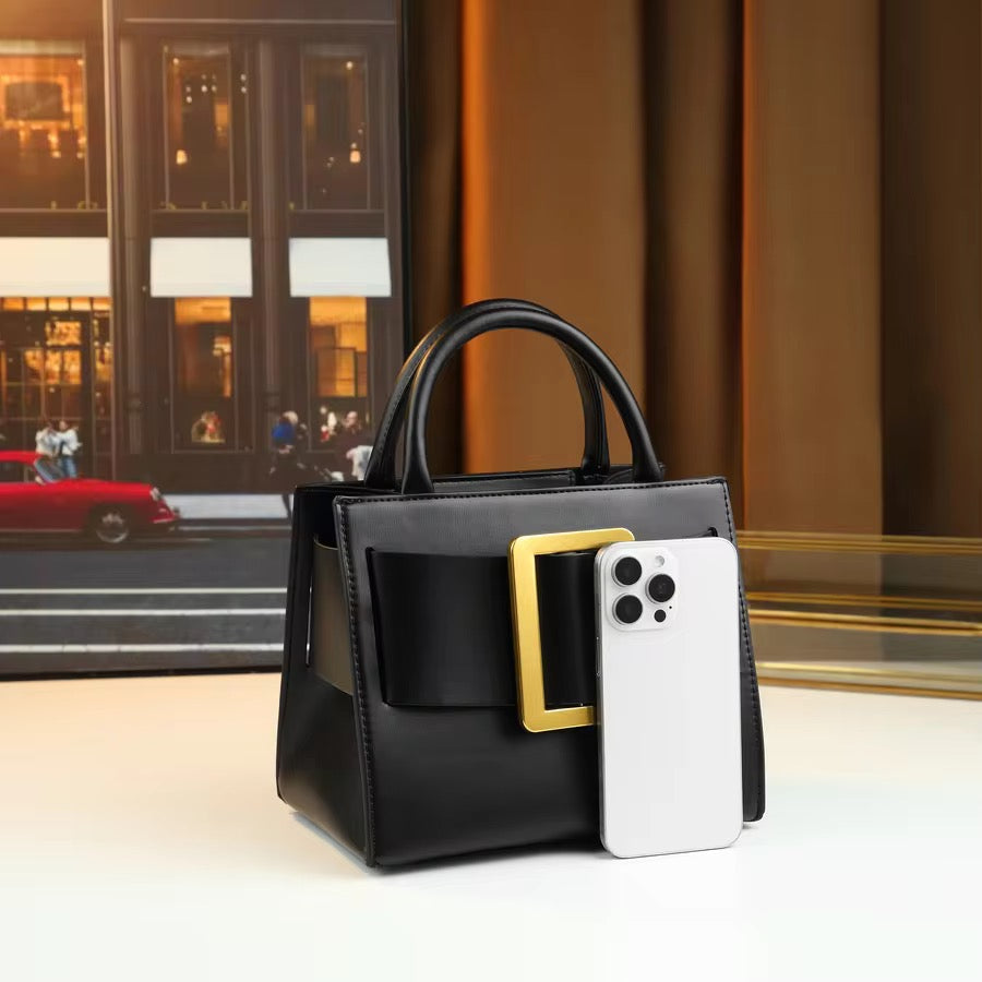 Mirelle Vegan Leather Handbag (Black)