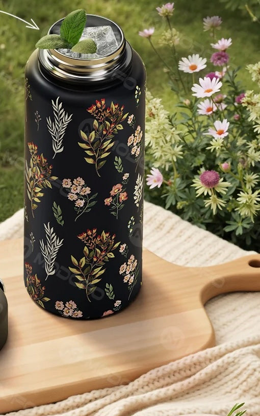 Nyra Stainless Steel Bottle with Thermos Lid (1000ml)