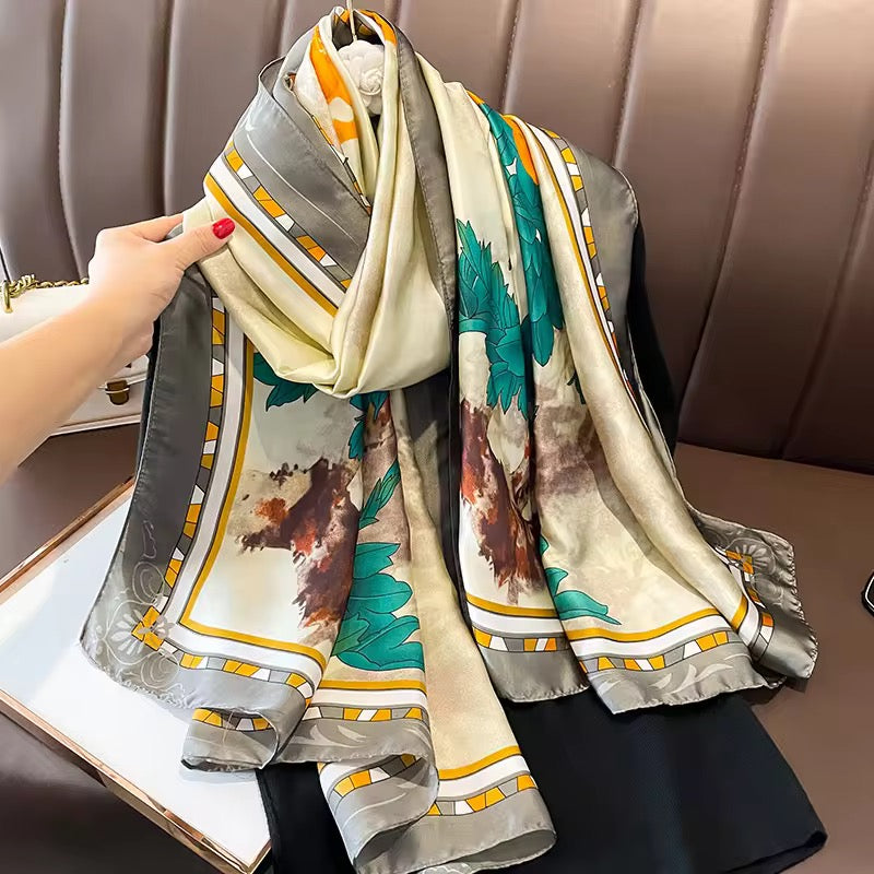 Misty Horizon Silk Scarf