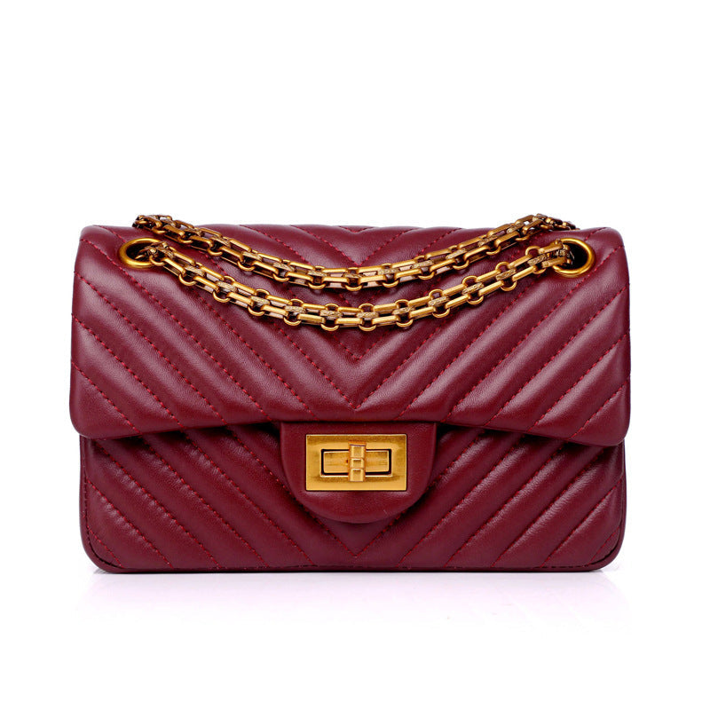 Quince Genuine Leather Handbag (Red)