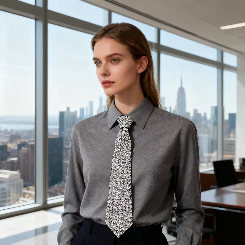 Soft Stone Diamond Tie