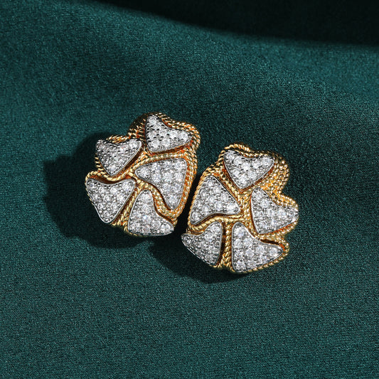 Warm Honey Heart Antique Earrings