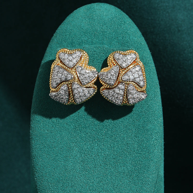 Warm Honey Heart Antique Earrings