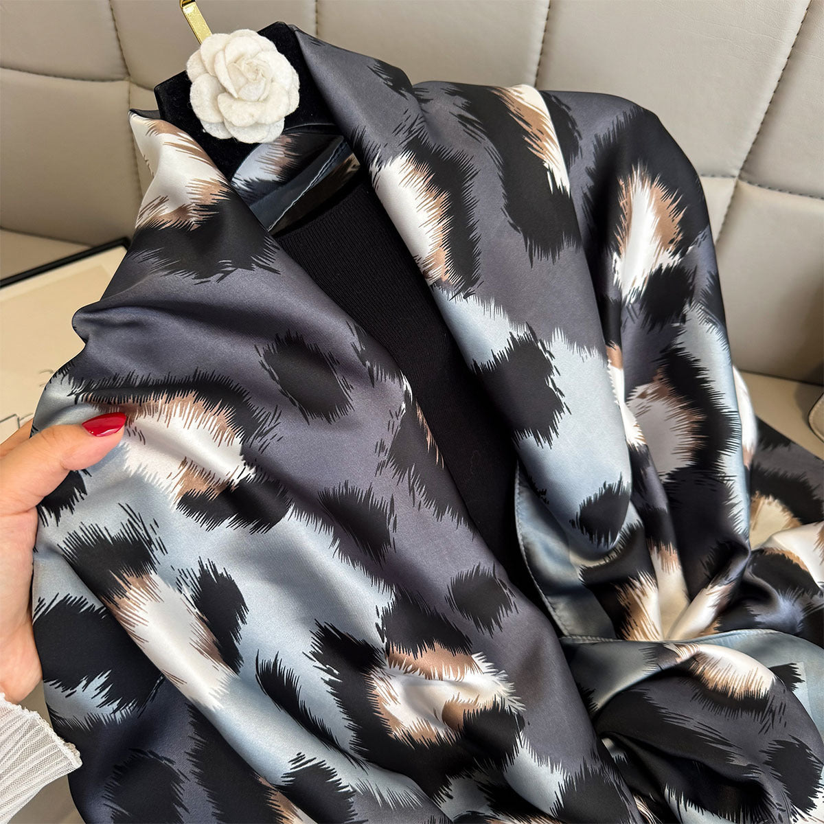 Ink Mirage Silk Stole