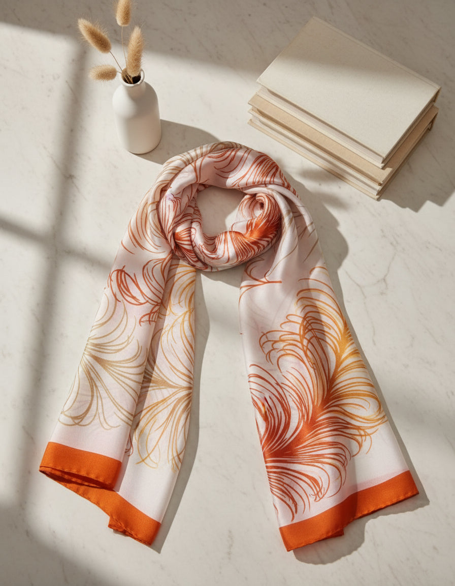 Festive Garnet Silk Stole