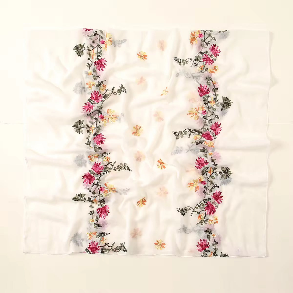 Sariyah Snow Embroidered Stole