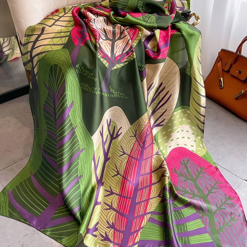 Moonlit Forest Silk Scarf