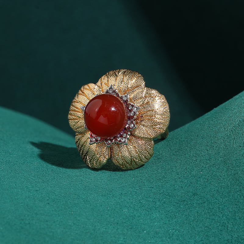 Ruby Garden Antique Ring