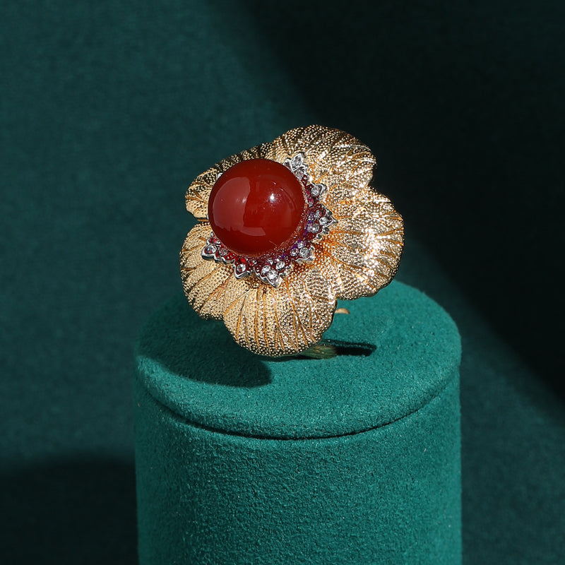 Ruby Garden Antique Ring