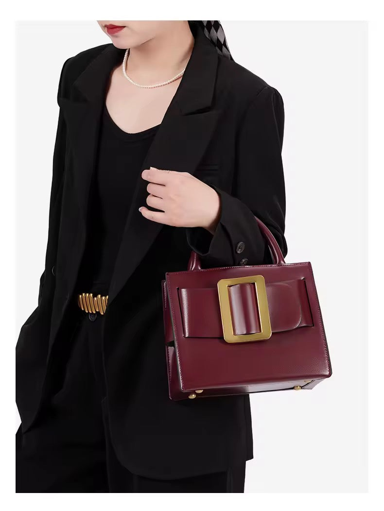 Mirelle Vegan Leather Handbag (Wine)