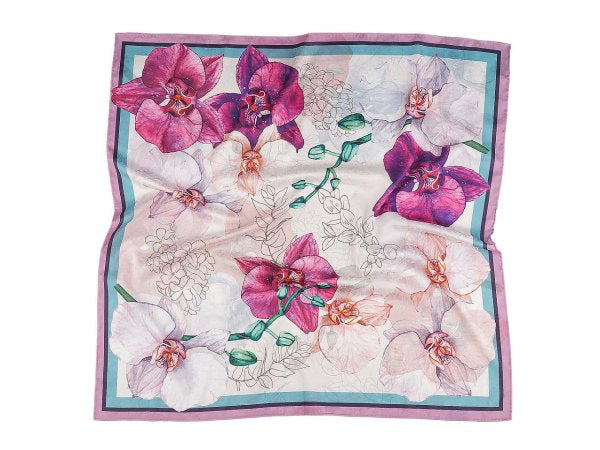 Vian Double Sided Silk Scarf (90x90)