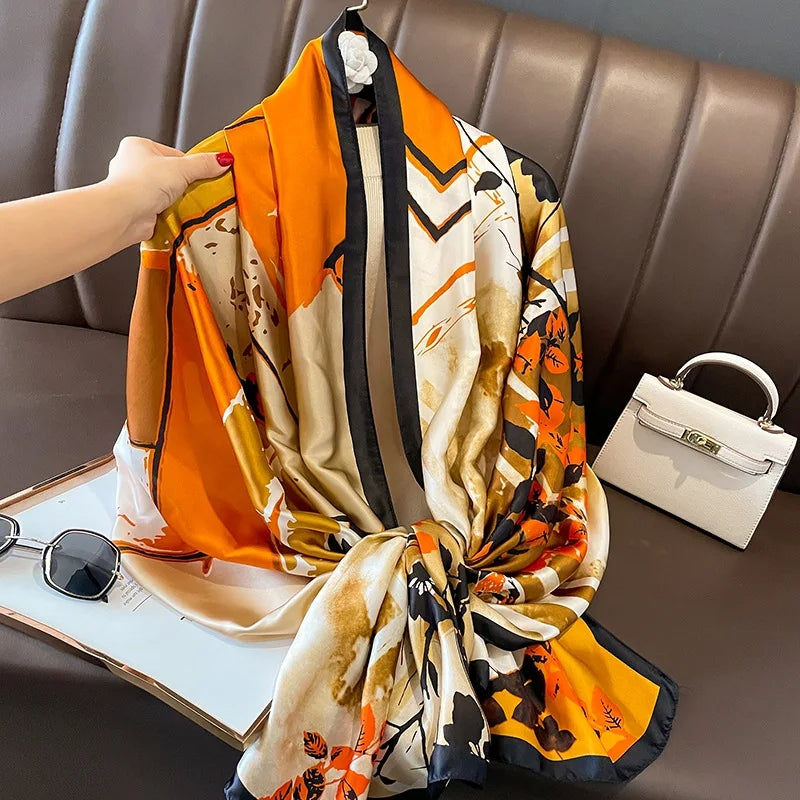 Leafy Luxe Silk Stole
