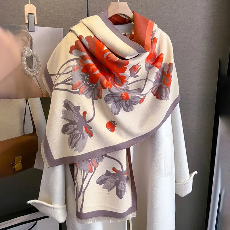 Scarlet Steel Shawl