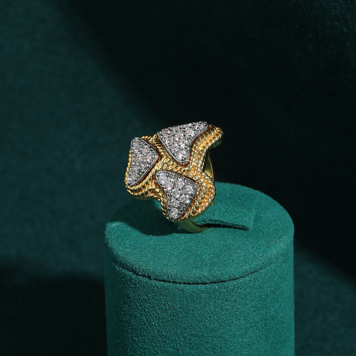 Warm Honey Heart Antique Ring