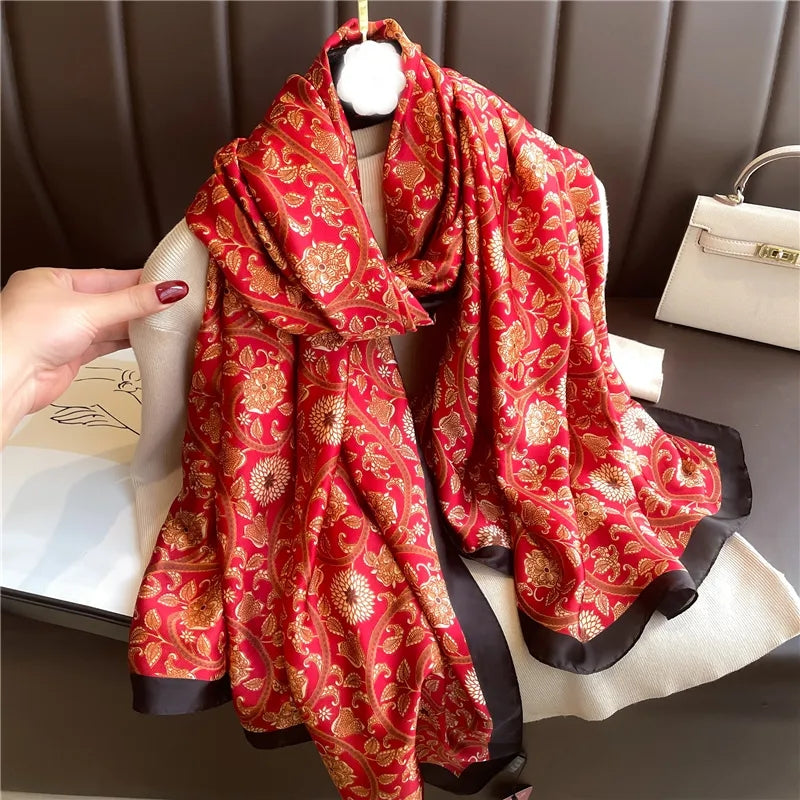 Crimson Vineyard Silk Stole