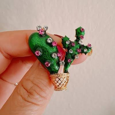 Mini Cactus Brooch