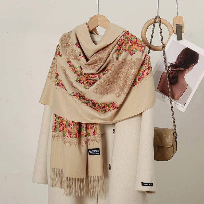 Regentia Ivory Rich Pashmina Shawl