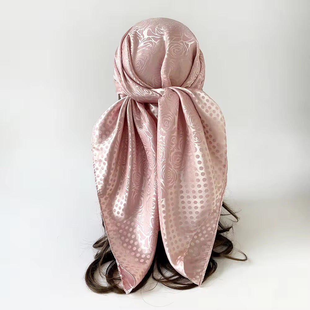 Lustro Silk Scarf (Blush) (90x90cms)