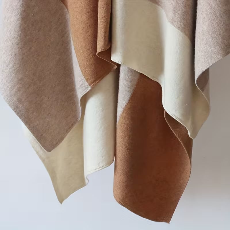 Almond Stroll Pure Wool Poncho