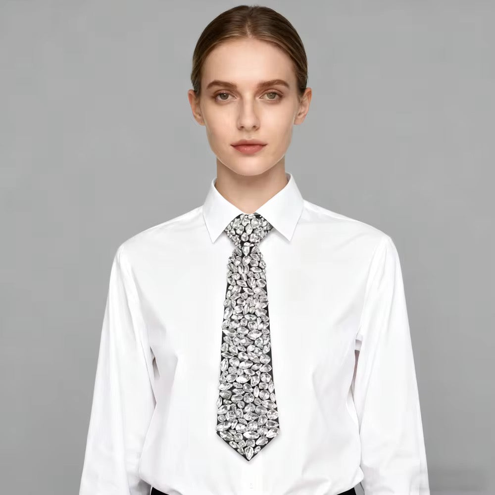 Soft Stone Diamond Tie