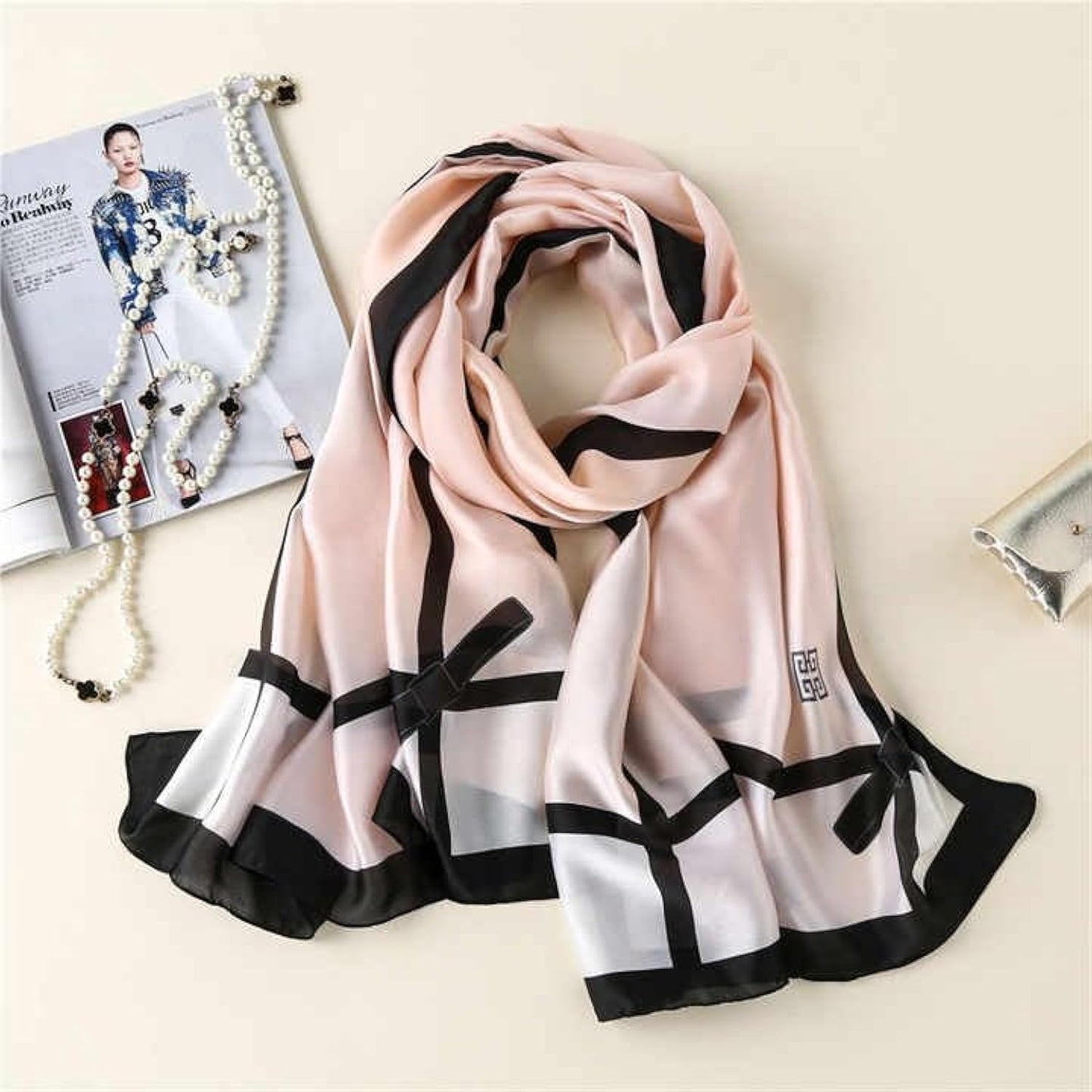 Pink Truffle Silk Stole