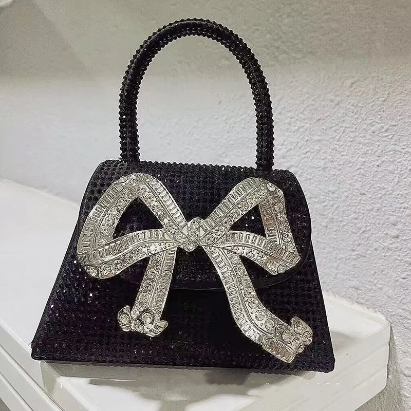 Bow Bling Rhinestone bag! (Black)