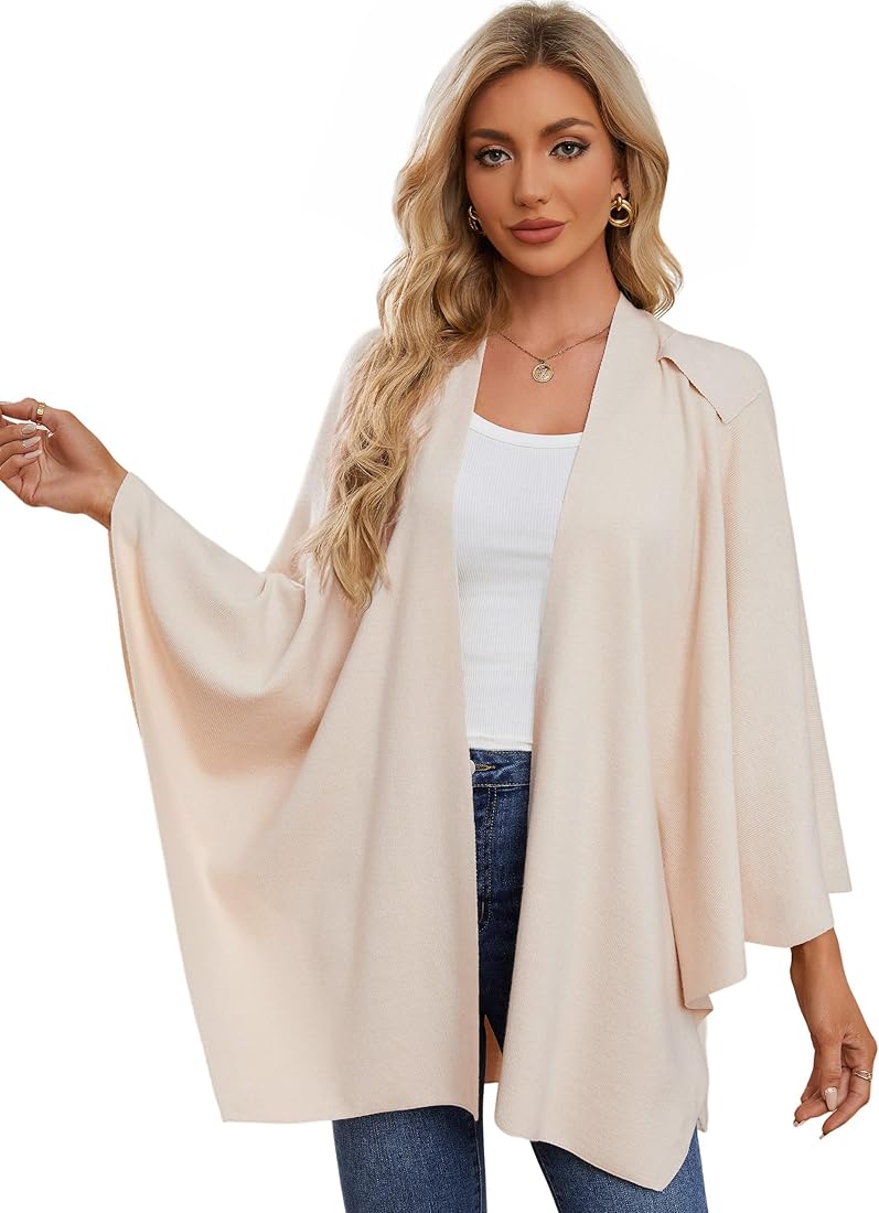 Kaven Beige Poncho