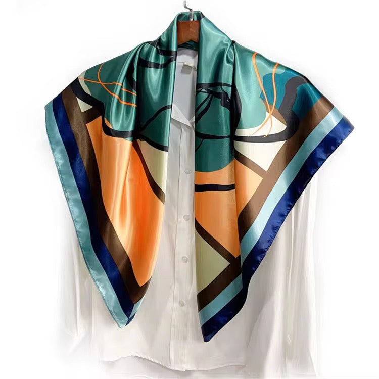 Riya Double Sided Silk Scarf (90x90cms)