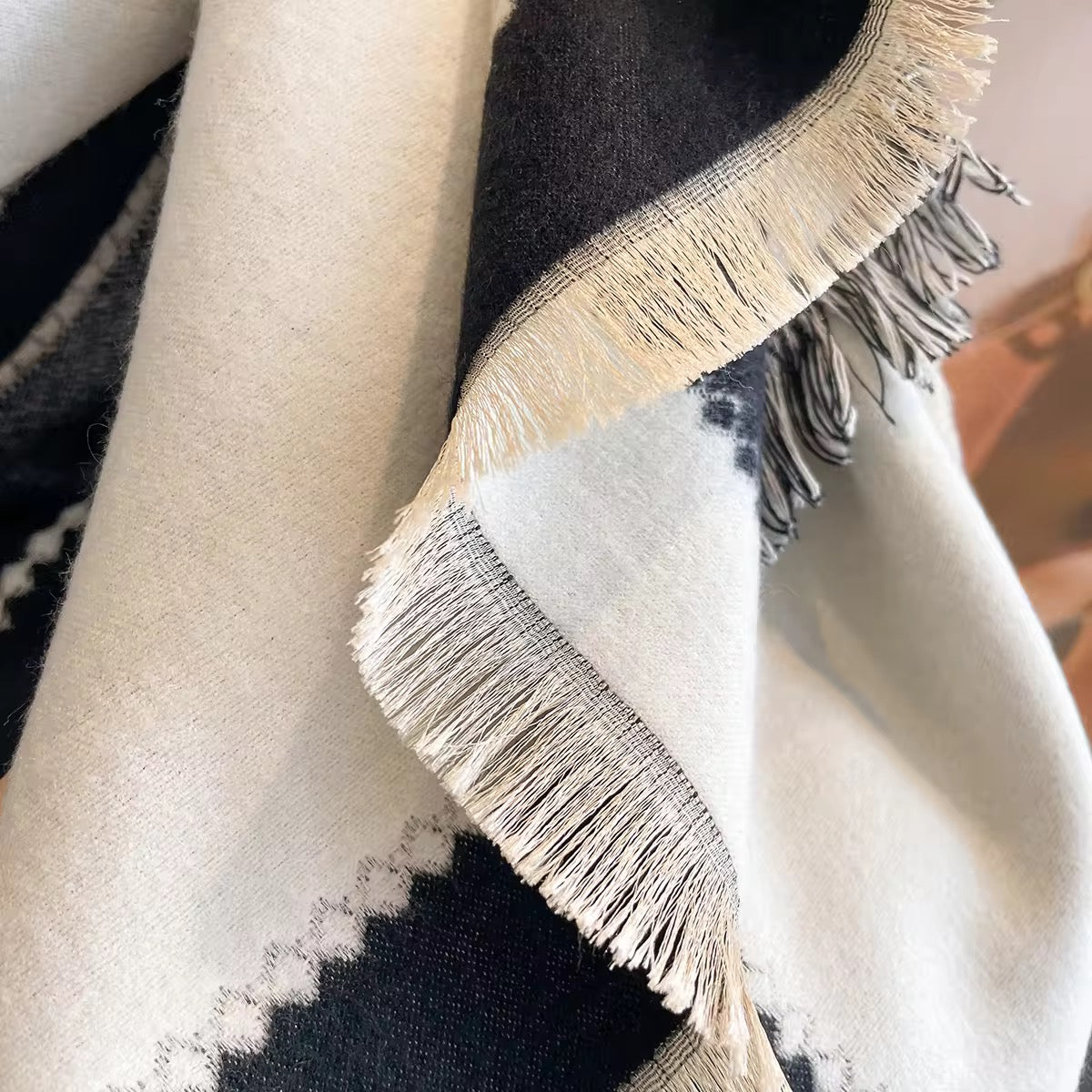 Moon Stripe Poncho