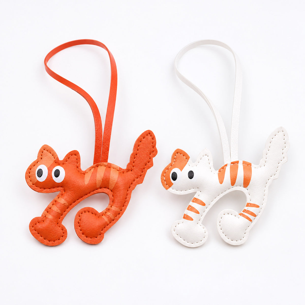 Whiskers Leather Cat Bag Charm