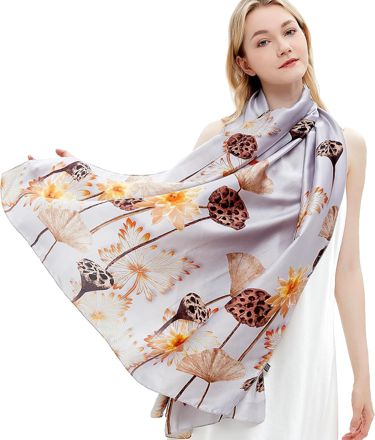 Golden Wood Silk Stole