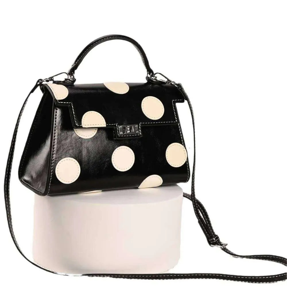 Minique PolkaDots Vegan Handbag (Black)