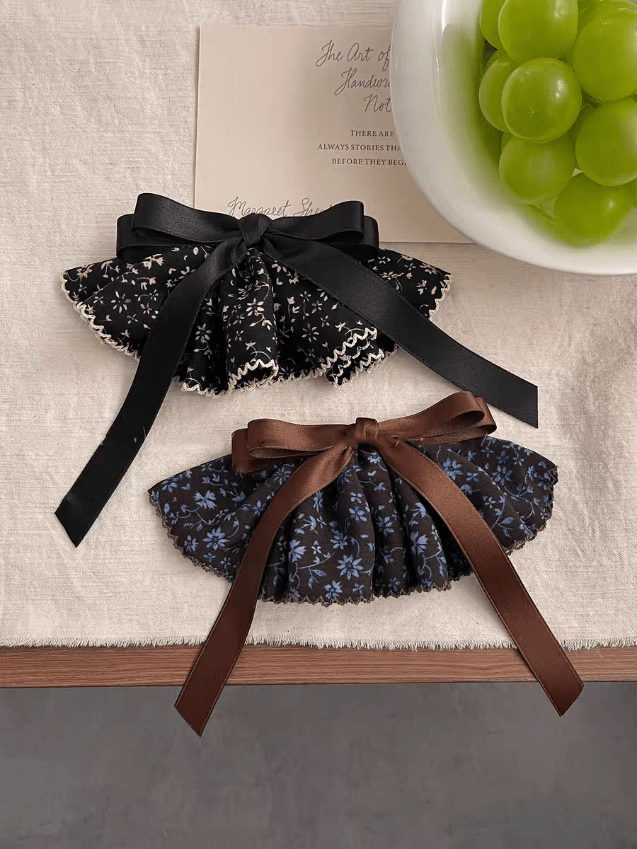 Fleur Floral Skirt Bow Baratte Hair Clip