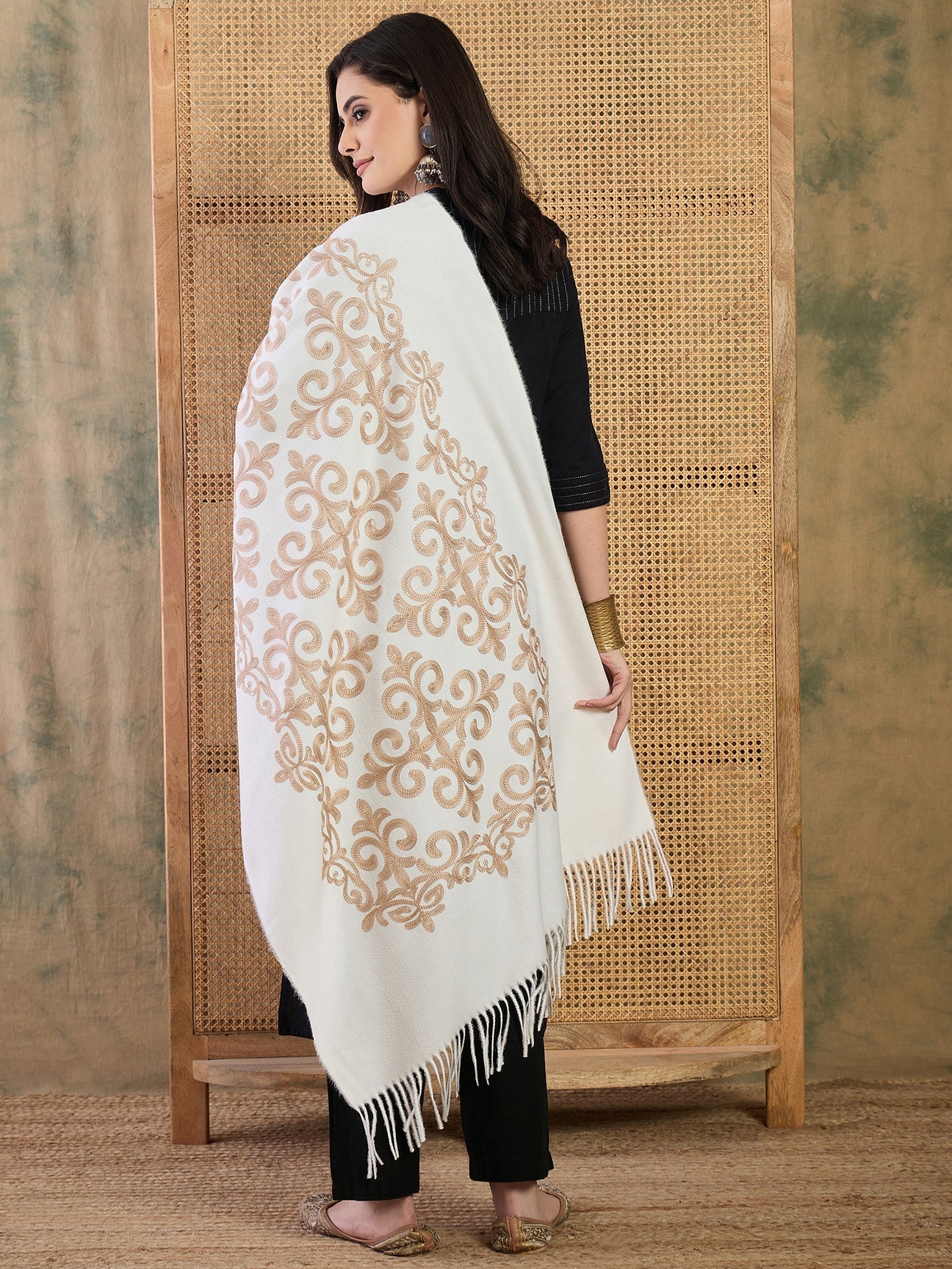 Palatine Snow Rich Pashmina Shawl