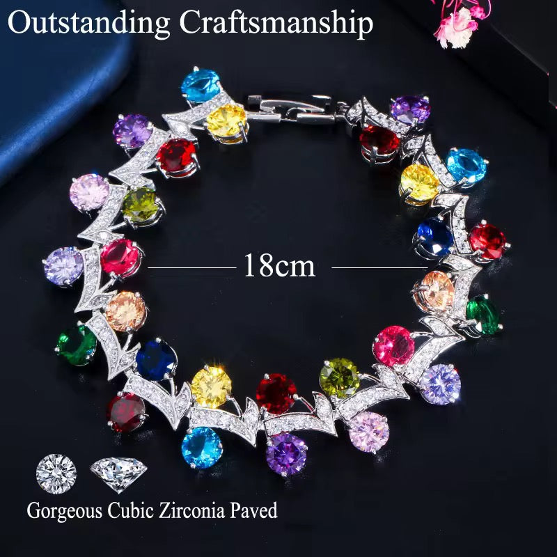 Rainbow Zirconia Bracelet