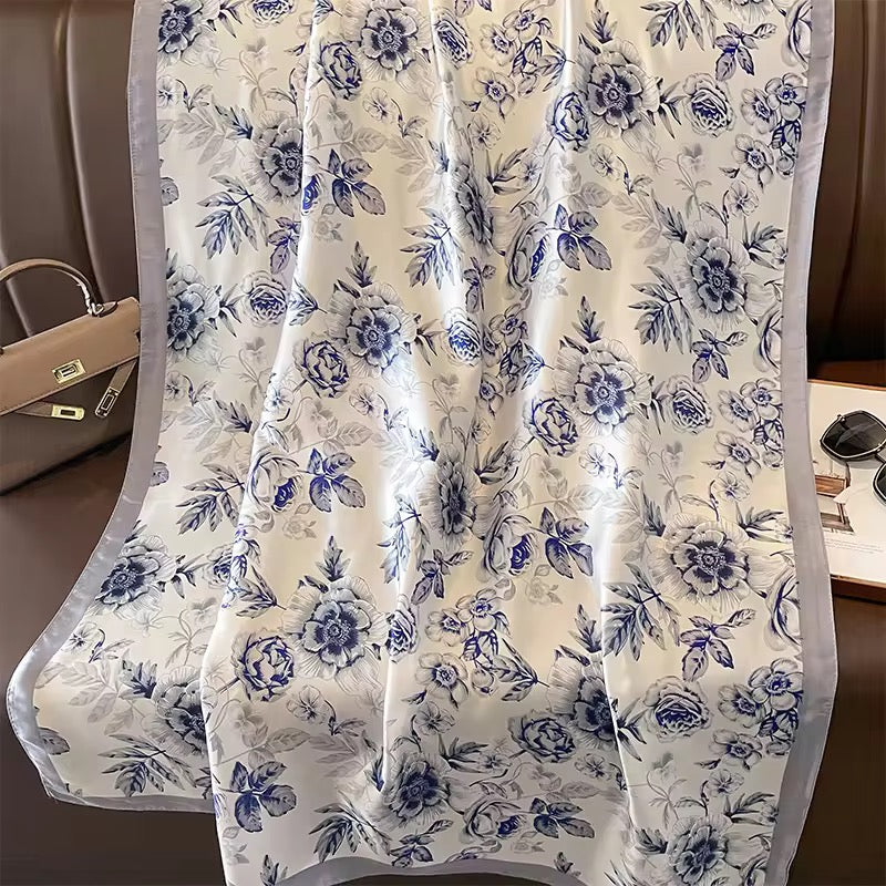 Mist Steel Silk Stole