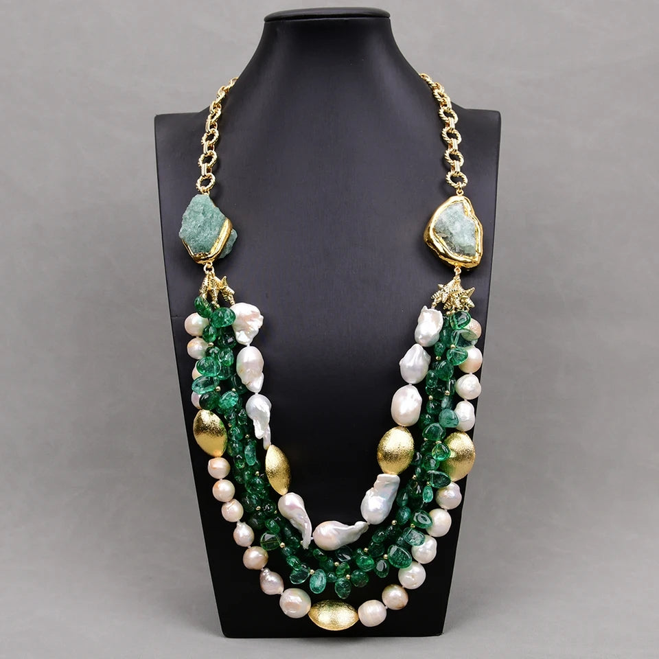 Emerald Pearl Necklace