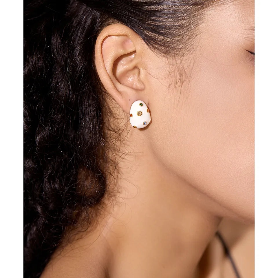 Anais Enamel Earrings