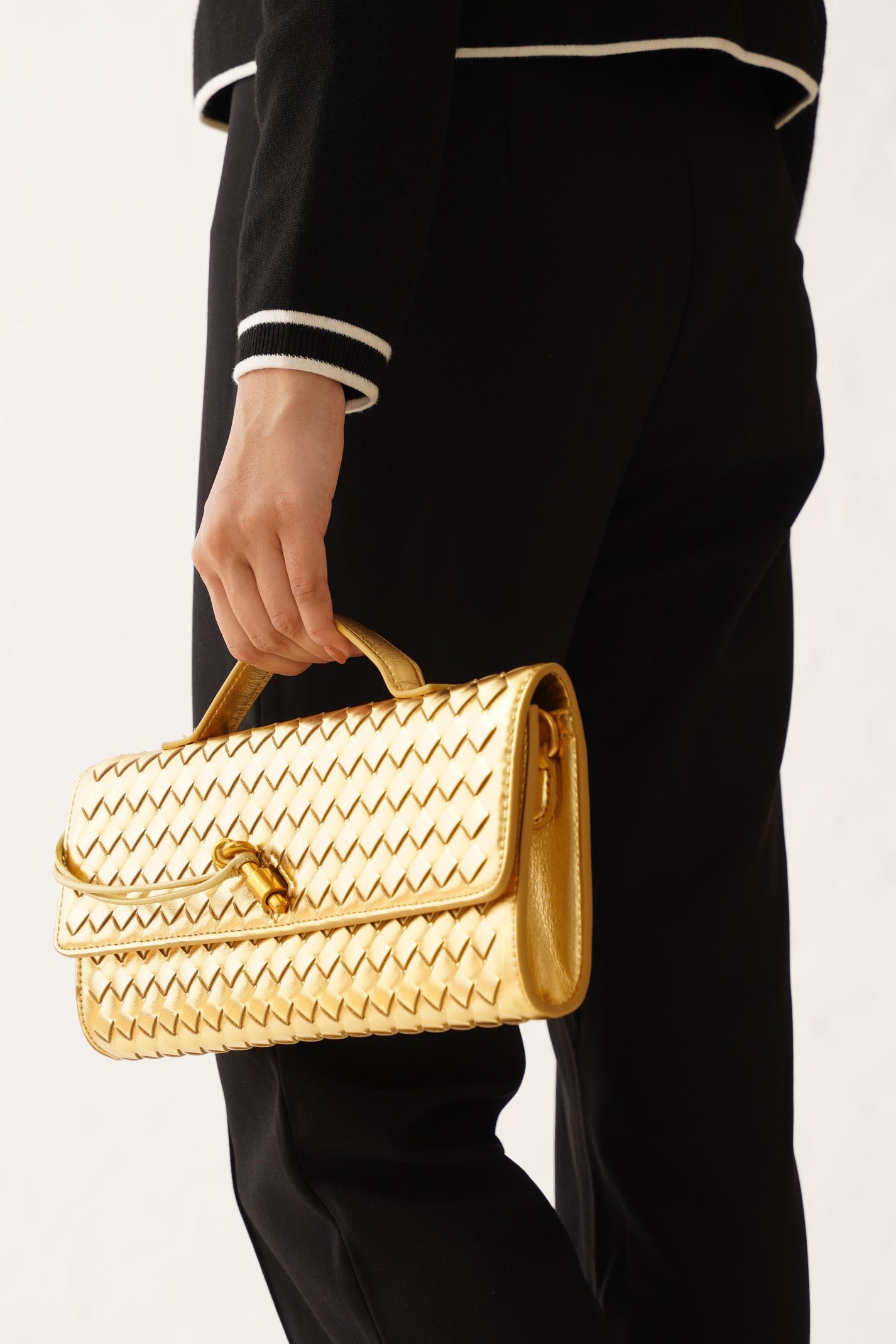 Andrea Vegan Leather Bag (Gold)