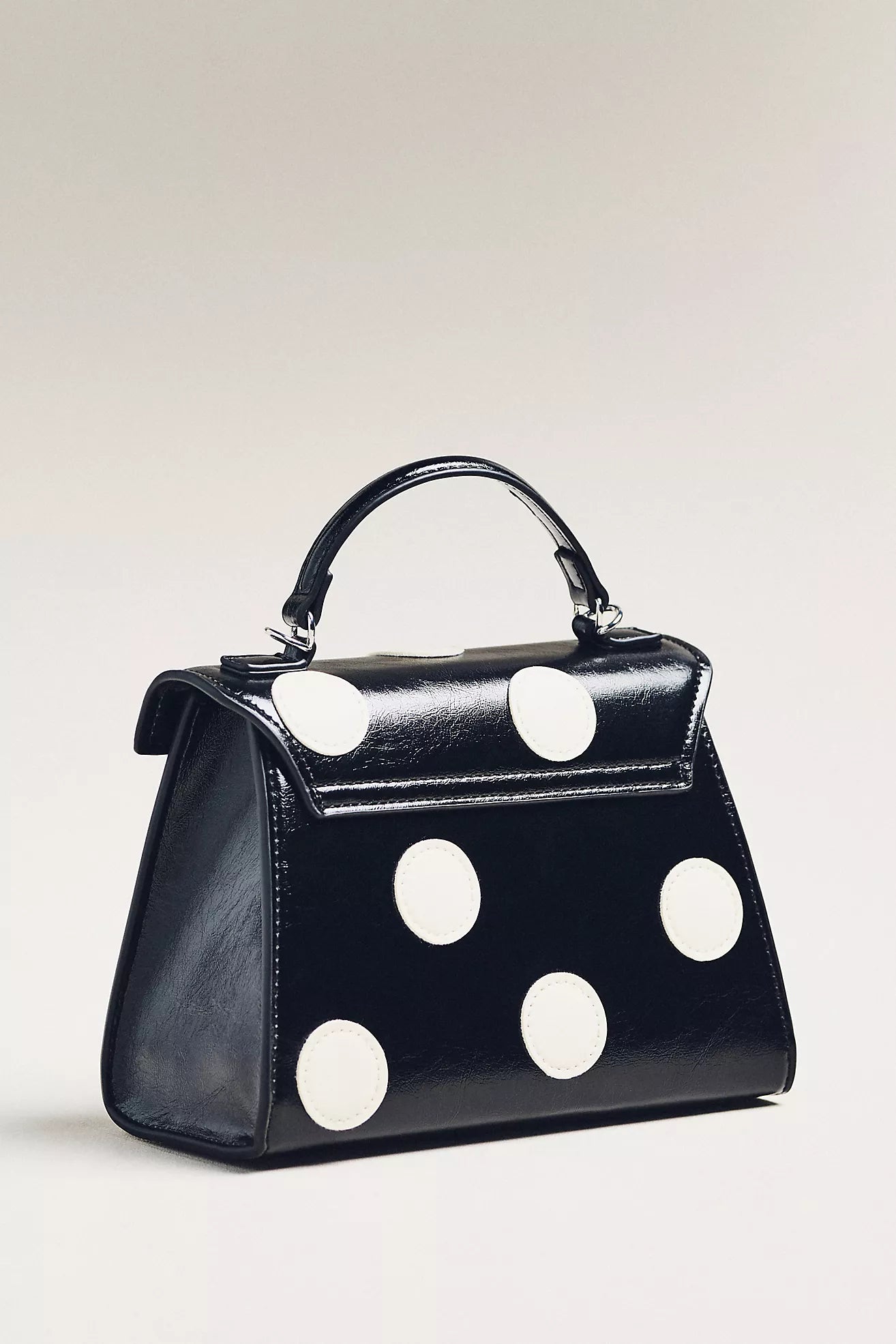 Minique PolkaDots Vegan Handbag (Black)