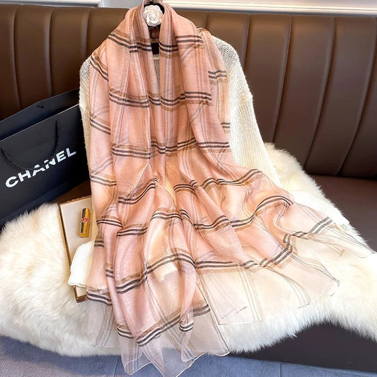 Chequered Blush premium Stole