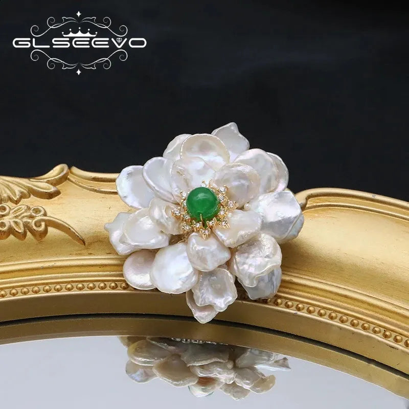 Snowpetal Real Barouque Pearl Brooch