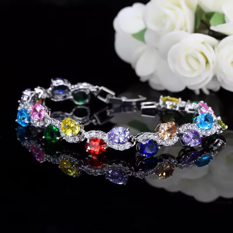 Rainbow Zirconia Bracelet