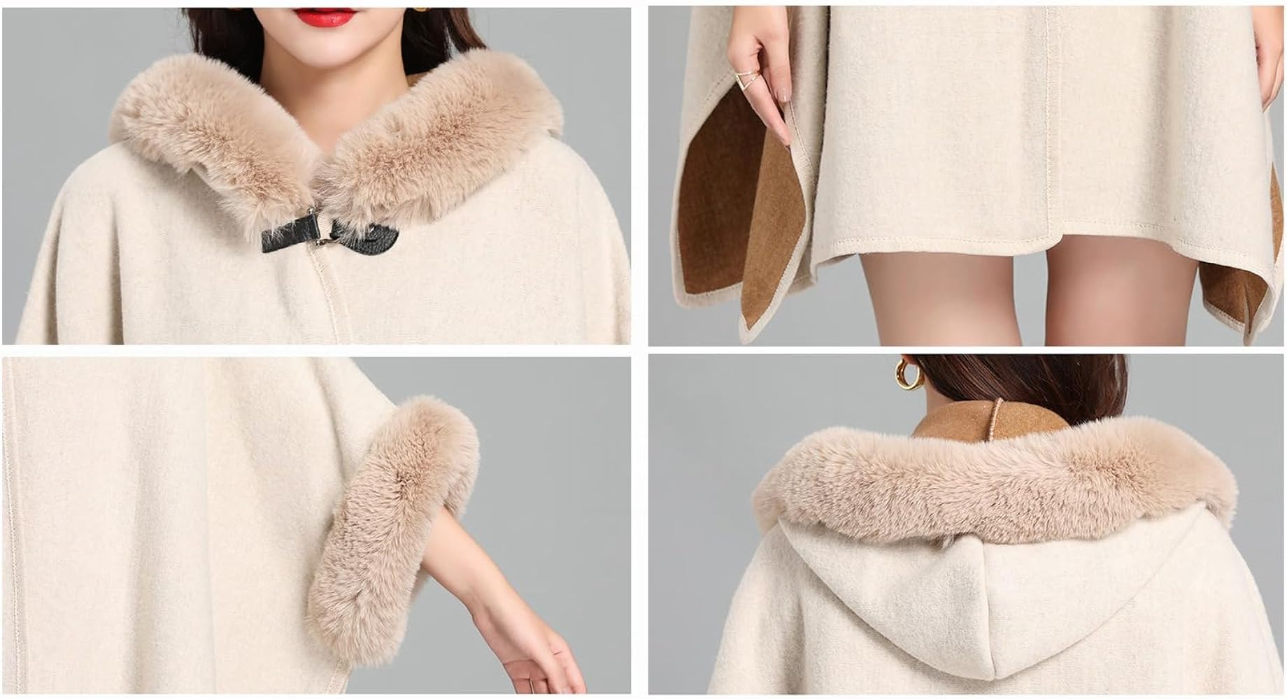 City Poncho (Beige)