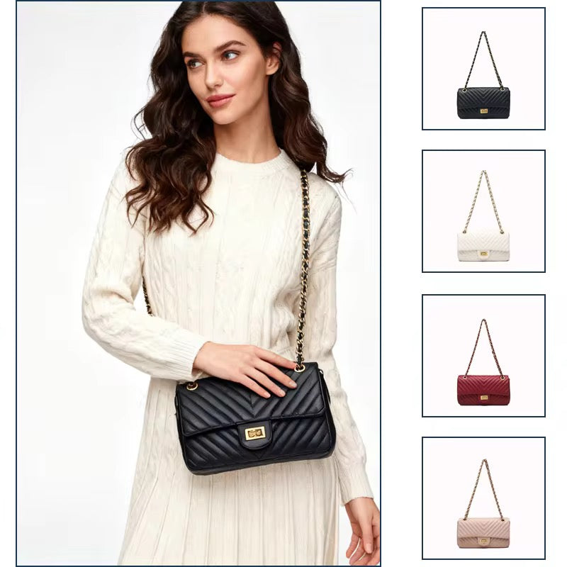 Quince Genuine Leather Handbag (Black)